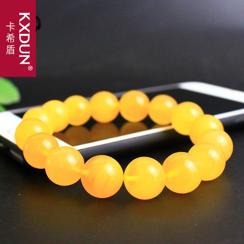 KXDUN/卡希盾波罗的海金绞蜜蜜蜡手串正圆珠琥珀手链RF0313