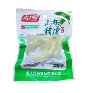 爽士利30克山椒猪皮重庆风味休闲小零食好吃美味下饭神器泡椒猪皮