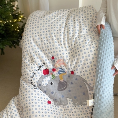 针织棉豆豆被春秋被冬被单人双人