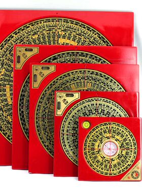 八寸通胜罗盘 风水盘高精度铜正品随身八卦台湾综合大小罗盘