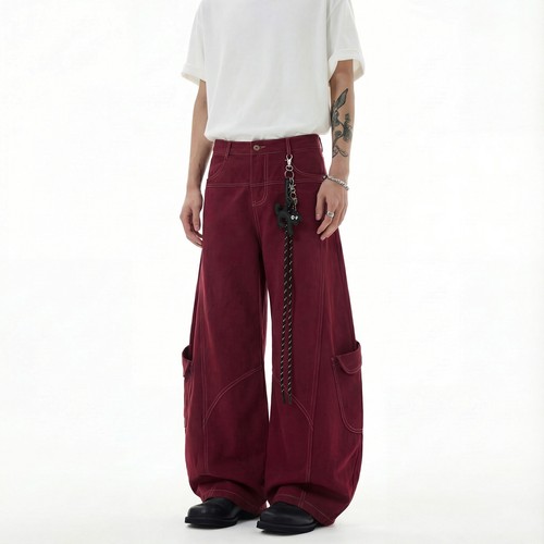 GBXM长裤解构秋冬弯刀裤日常通勤