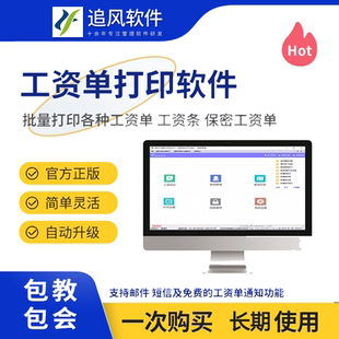 追风工资单打印软件保密工资单工资条薪资单微信发工资系统加密锁