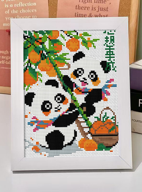 柿柿如意可爱熊十字绣新款儿童手工diy材料包初学者简单线绣小幅