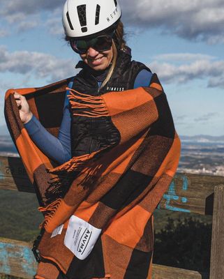 意大利制作albaoptics anvma秋冬骑行保暖围巾手工羊毛毯披肩围脖