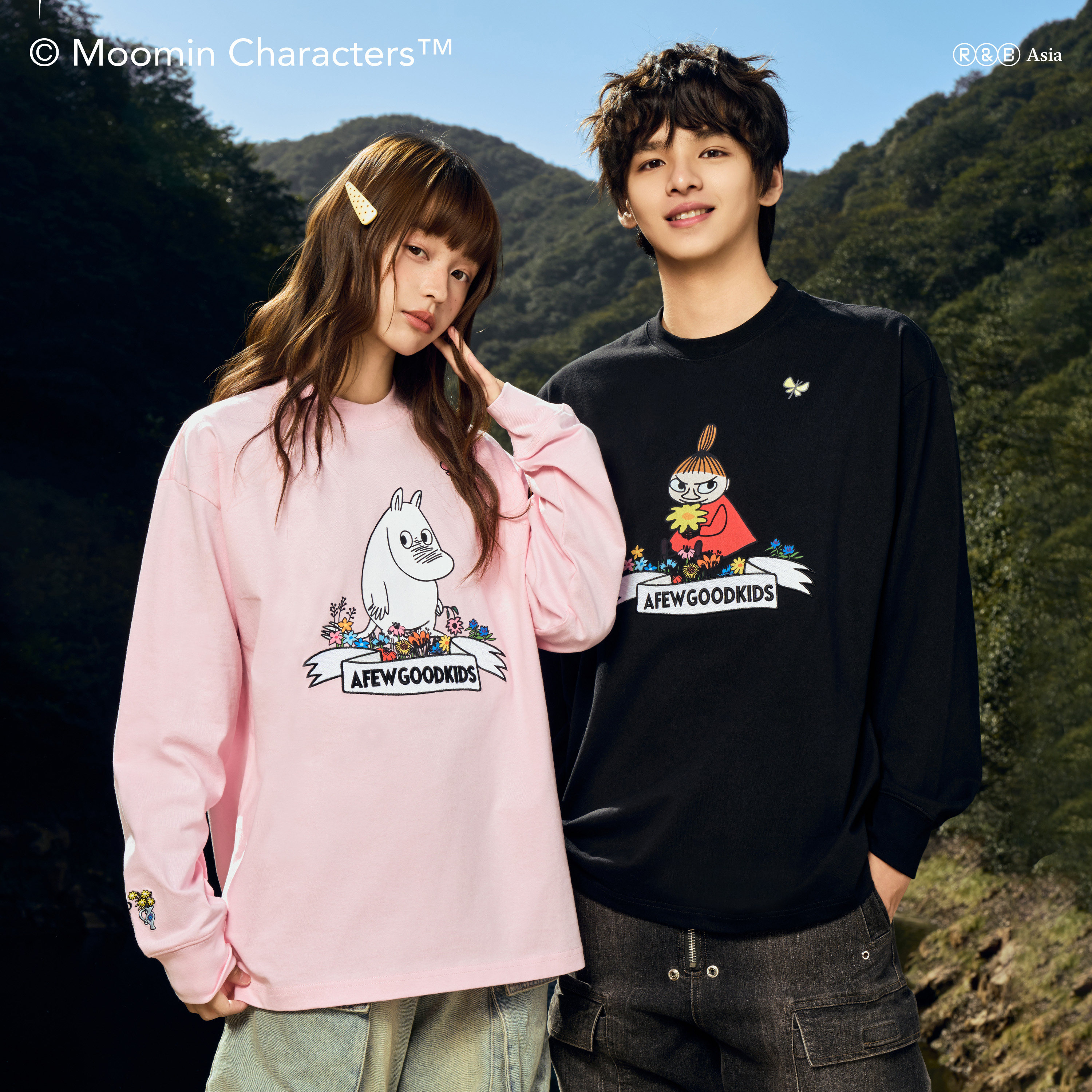 姆明卡通刺绣印花长袖T恤春秋 男女情侣款宽松圆领动漫风上衣卫衣,女装/女士精品,T恤,淘宝优惠券,粉丝福利购,淘宝优惠卷