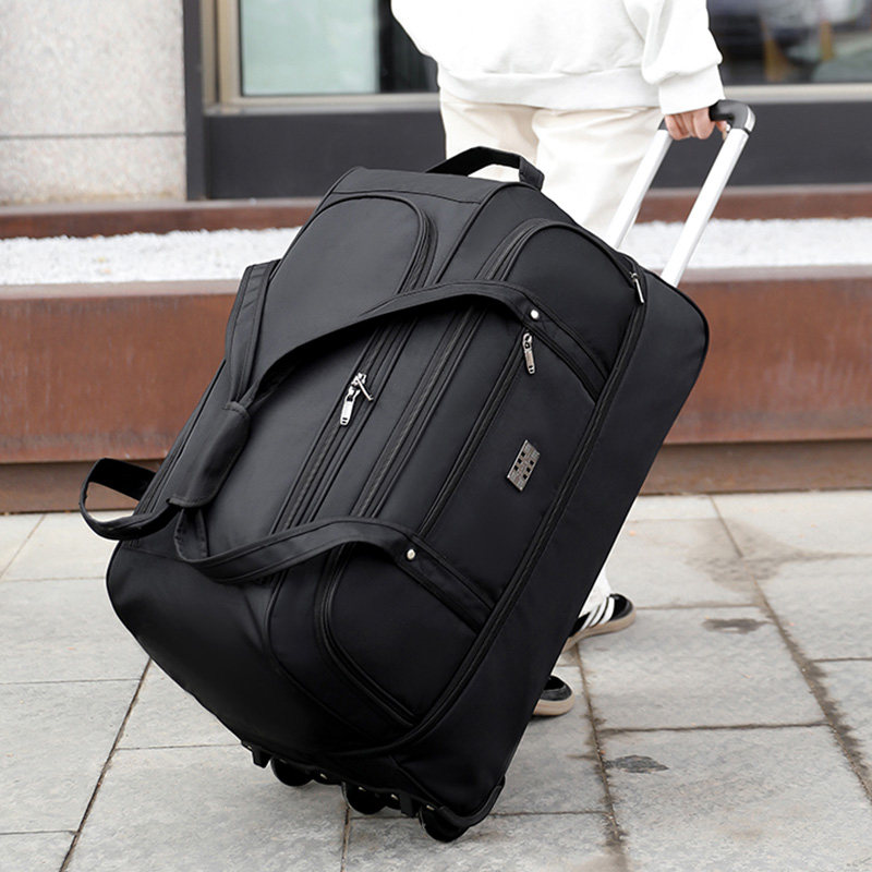 牛津布拉杆包大容量旅行包出差登机包托运包带轮子学生住校行李包