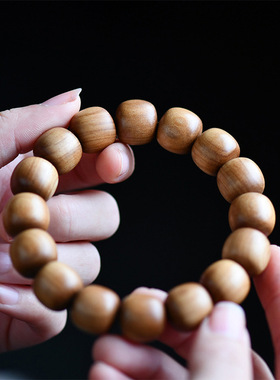 印度老山檀香108颗沉水桶珠