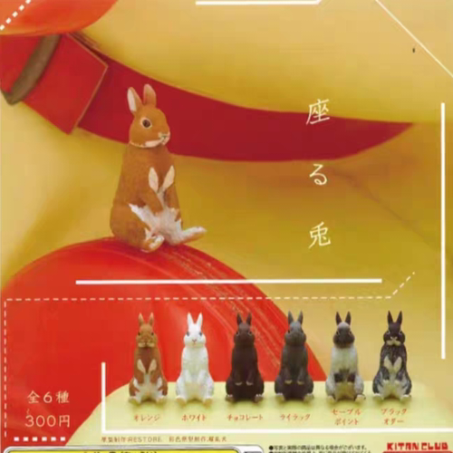 现货 日本正版扭蛋 奇谭俱乐部 奇异坐姿兔 兔子摆件