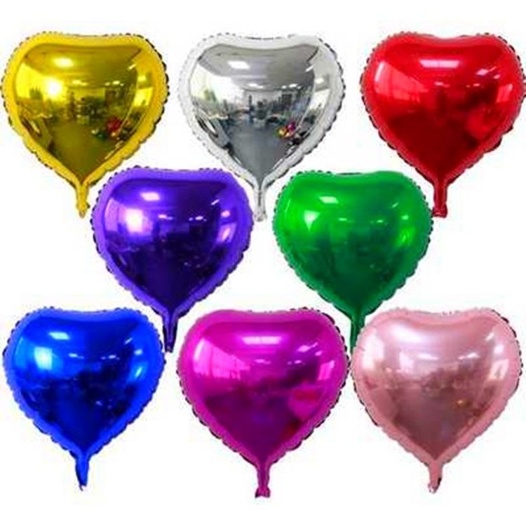 18寸铝膜爱心气球小桃心节日派对装饰气球铝箔气球飘空气球氦气球