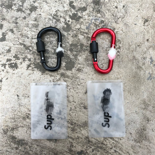 包邮sup登山扣黑色红色防盗扣钥匙扣随身便携背包挂件厚实定logo