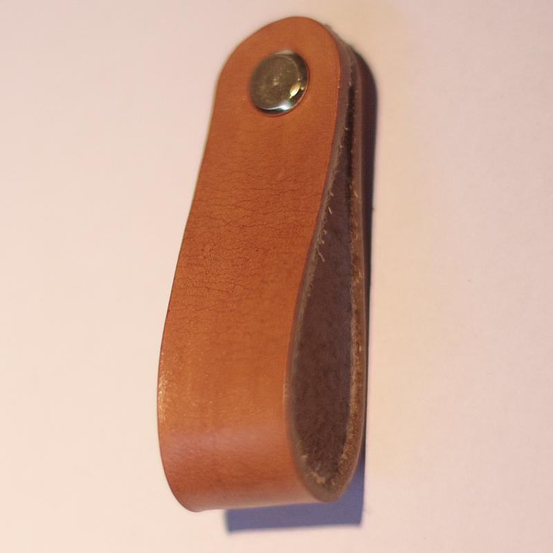 单孔简约防磕碰撞软儿童头层牛皮衣橱桌改装门书床头柜把抽拉手