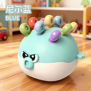 儿童宝宝益智河豚插插乐0-3岁宝宝思维锻炼收纳启蒙颜色认知玩具