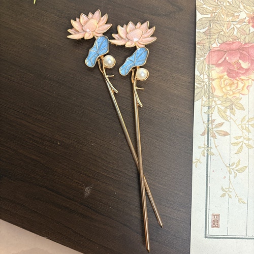 【小粉钗】古风汉服复古压鬓掩鬓发簪发钗木簪宋制发梳百搭流苏