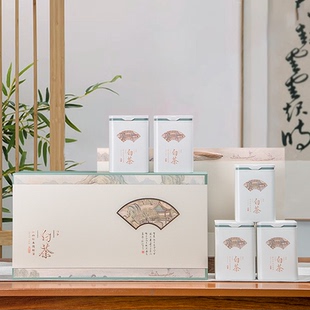 高档白茶散茶包装空礼盒半斤装正安靖安白茶茶叶礼盒装空盒可定制