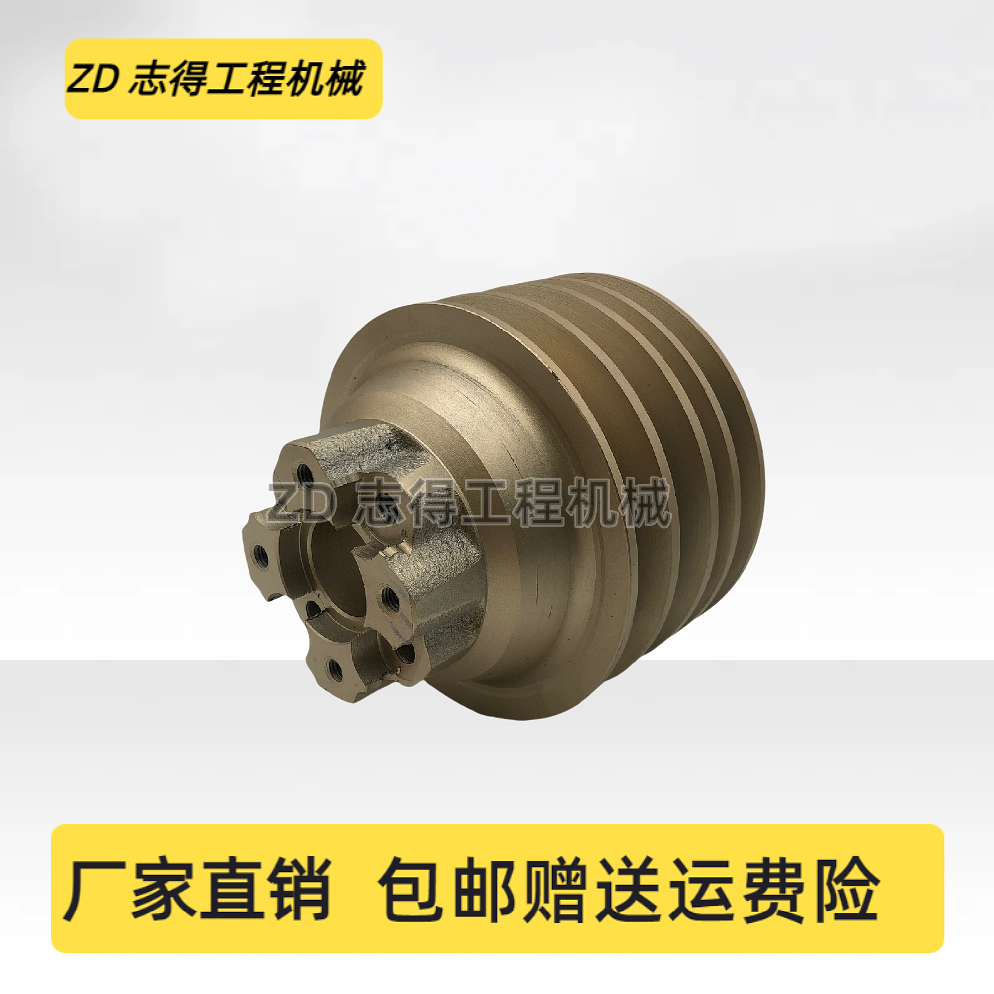 加藤HD1023/1250/1430改小风扇皮带轮三菱6D22/6D24发动机挖掘机