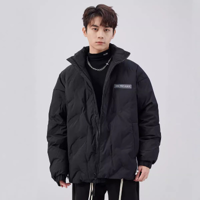 韩版加厚羽绒服男宽松面包服