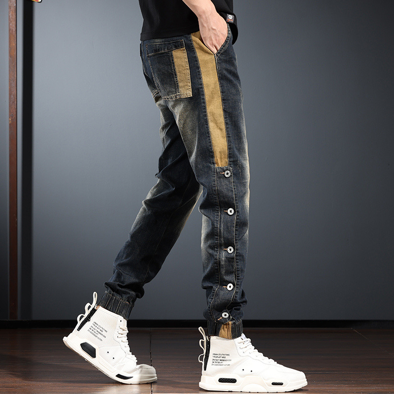 秋冬新款加绒男士牛仔裤