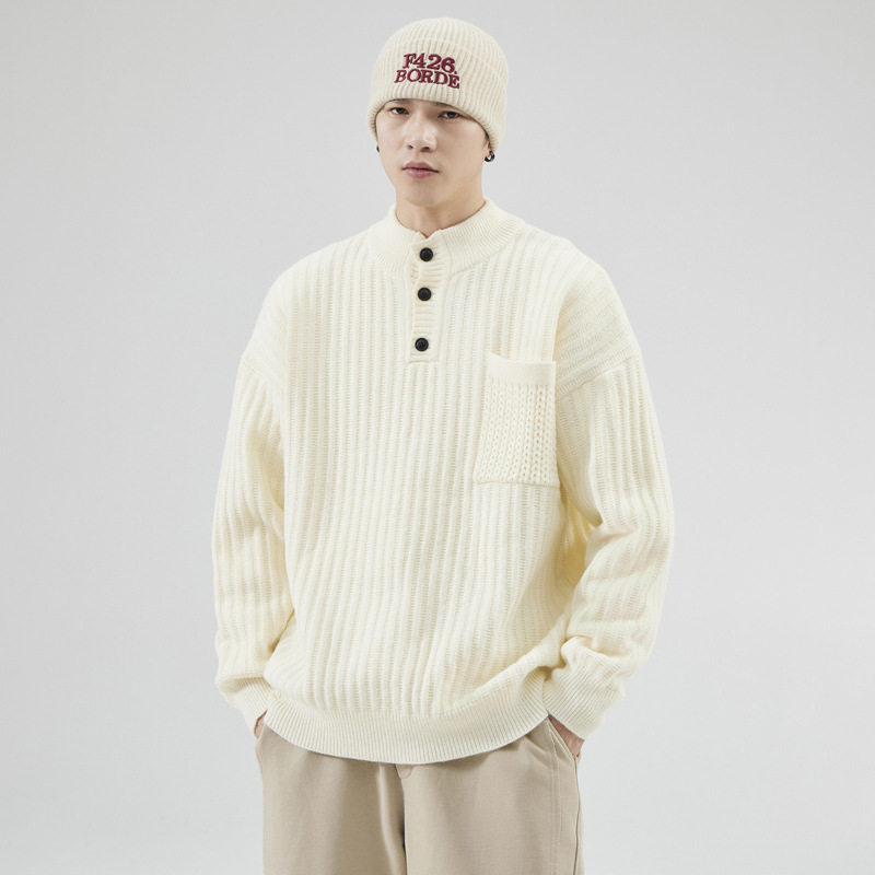 小众设计感男士宽松休闲毛衣