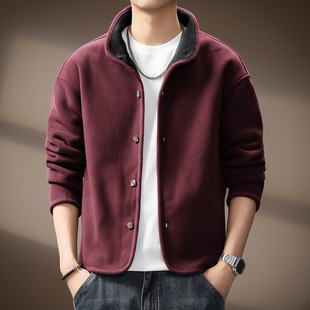 百搭休闲潮流保暖内胆上衣 秋季 高级感小众开衫 设计感夹克外套男士