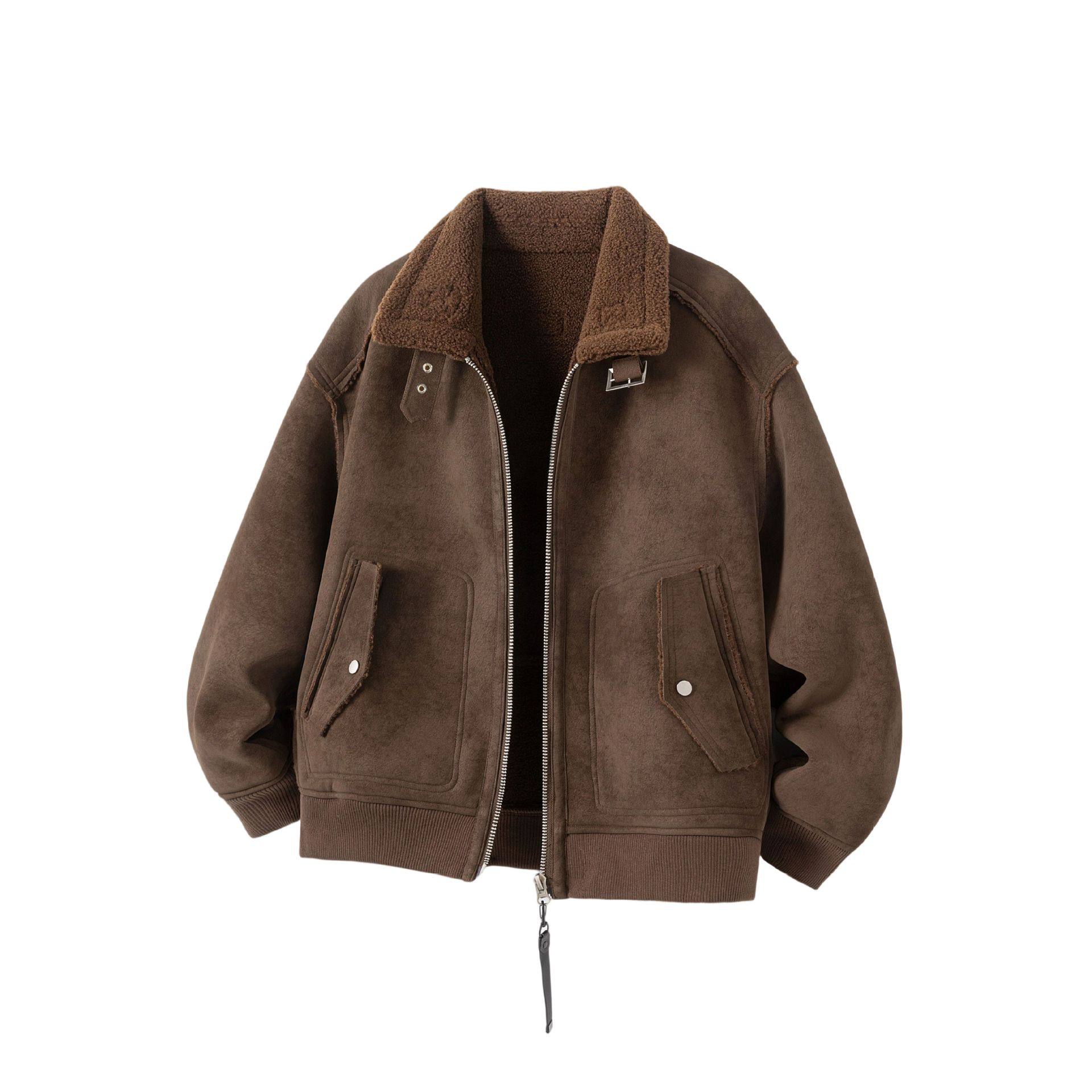 迈阿密高定皮毛一体男夹克