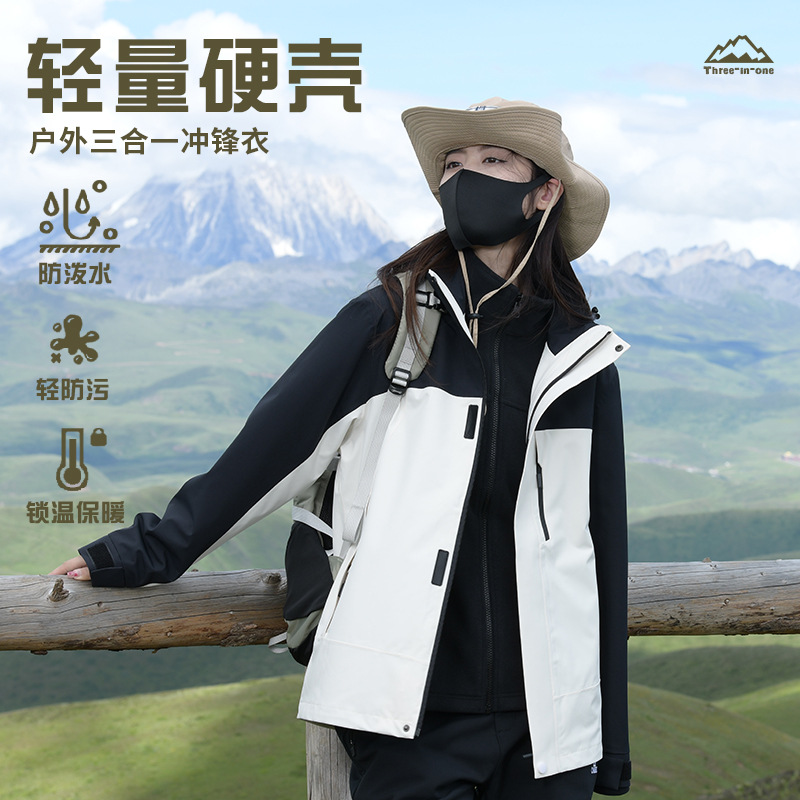 新国标三合一羽绒冲锋衣