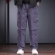 宽松直筒工装 美式 裤 2024新款 潮牌羽绒裤 紫色防寒外穿保暖裤 男冬季