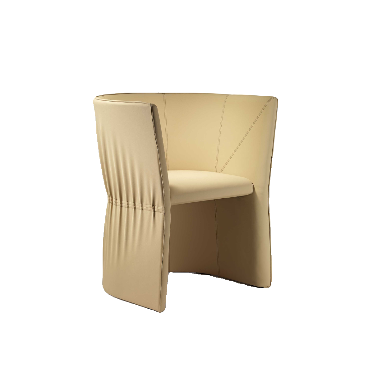 北欧简约现代设计师个性礼服椅客厅家用样板房休闲皮革褶皱单人椅