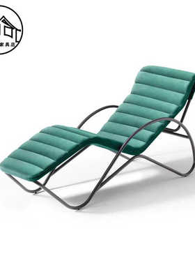 意式设计师款轻奢布艺软包沙发躺椅现代 INDOCHINE 家用休闲椅