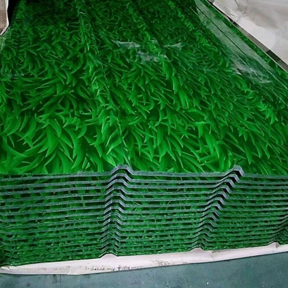 小草彩钢瓦批发迷彩彩钢瓦围挡施工工地隔断挡板树脂瓦厂家直销