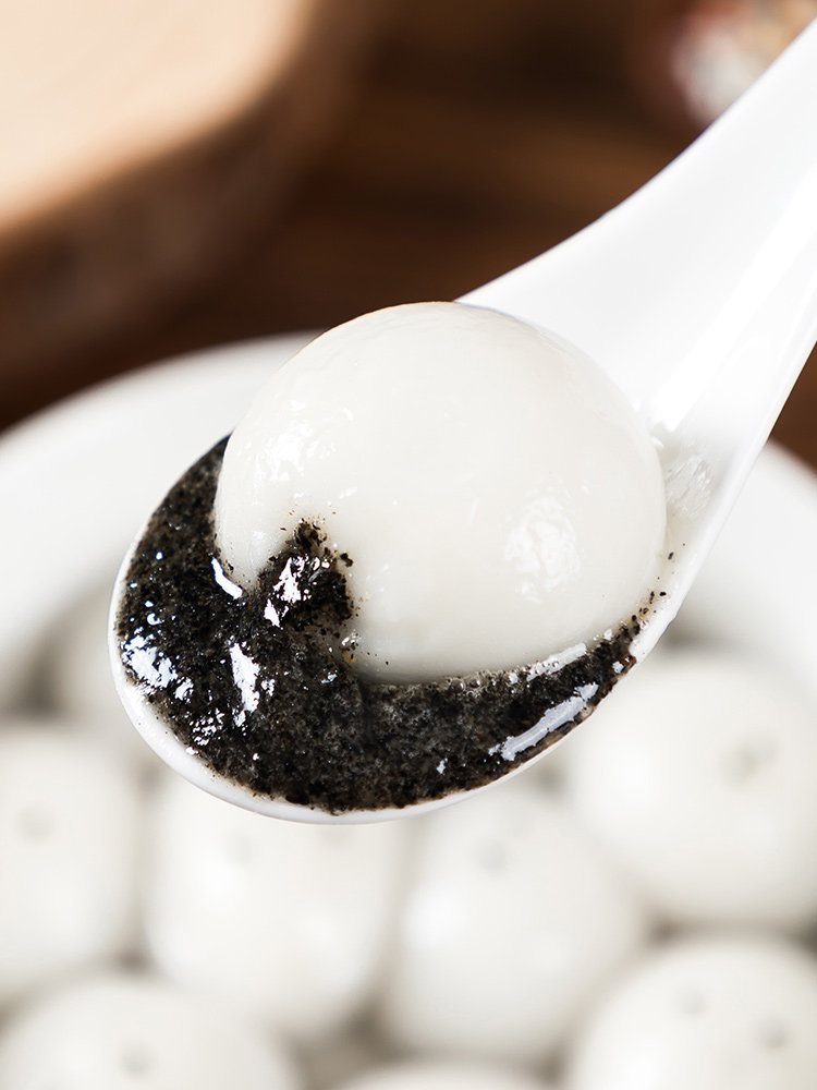 宁波黑芝麻汤圆馅花生豆沙馅冬至元宵汤圆水煮冷冻手工400g