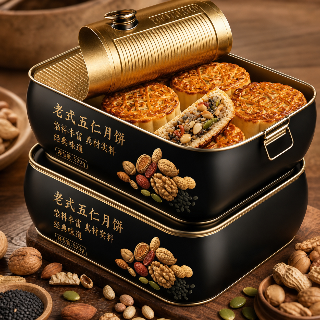 老字号纯手工广式五仁月饼