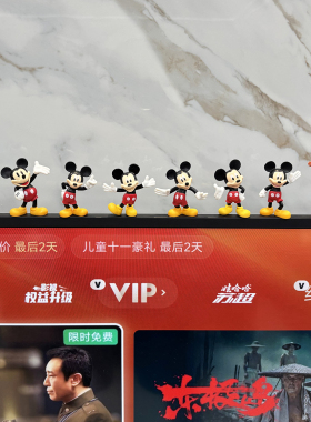 客厅电视边框上的摆件迪士尼可爱汽车中控台米老鼠车载装饰品