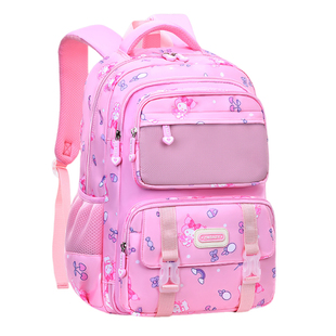 减负护脊椎小学生书包女童女孩一二三到四五六年级大容量轻便儿童