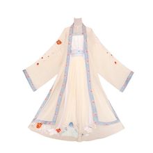 新中式原创汉服宋制三件套褙子刺绣仙气齐腰印花套装日常正品春夏