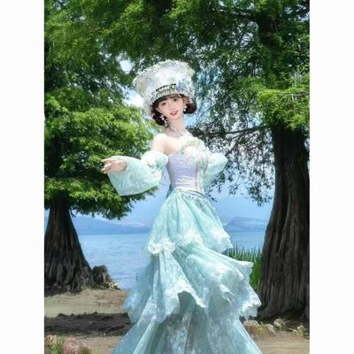 纳西族服装云南丽江少数民族服饰