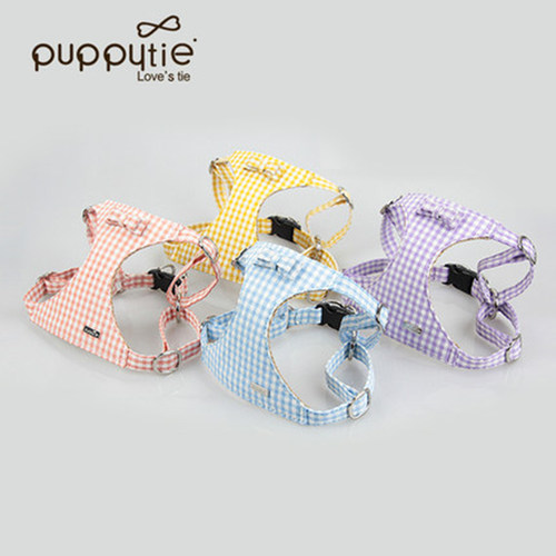 日本品牌牵引带Puppytie清新格子
