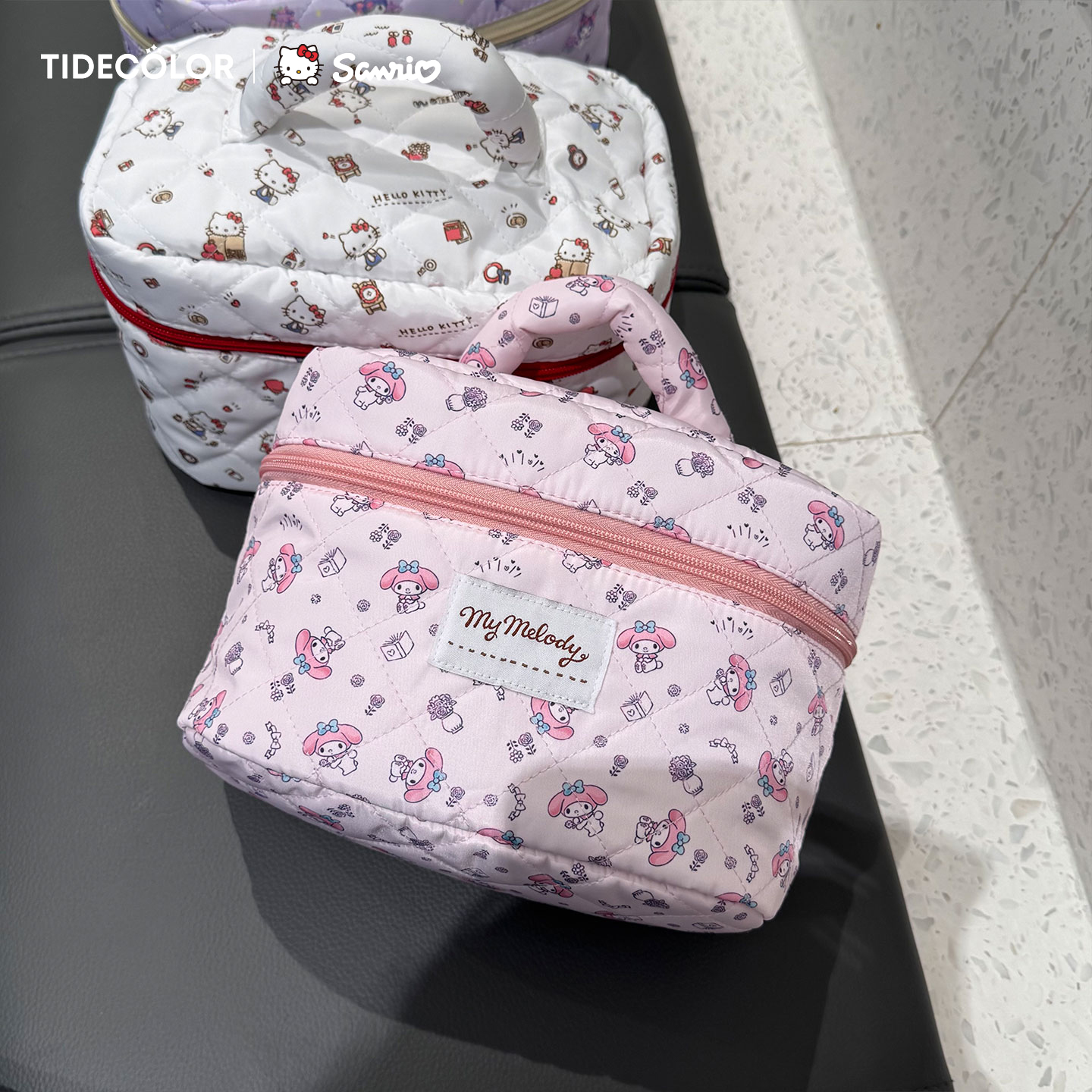 美乐蒂大容量粉色化妆包