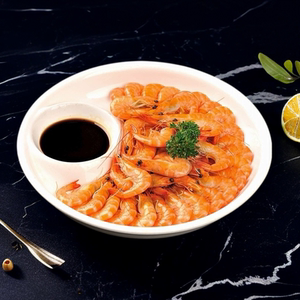 饺子盘陶瓷网红餐具圆形盘有格虾盘带醋碟蘸酱专用分格盘酒店餐厅