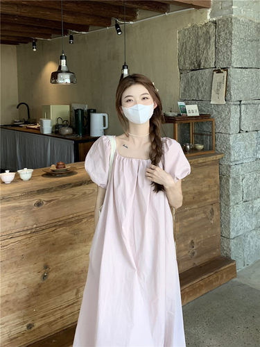 气质洋气连衣裙女夏温柔风法式