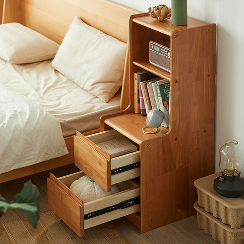 整装净味纯实木床头柜简约现代