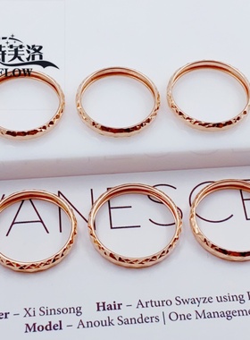 欧弗莱正品俄罗斯紫金585紫金闪闪戒指时尚爆款清库存促销送礼