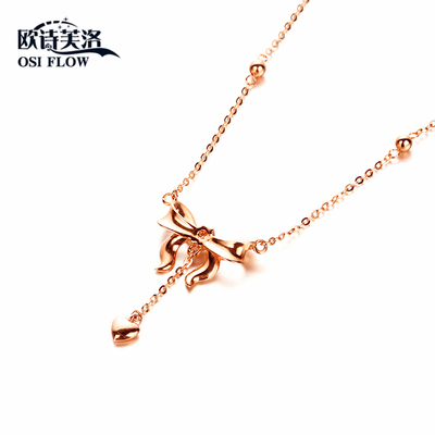 正品俄罗斯Au585紫金项链