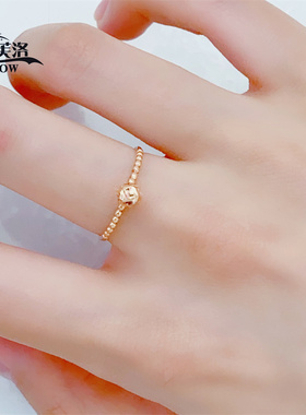 欧弗莱正品俄罗斯紫金585紫金闪闪戒指时尚爆款清库存促销送礼