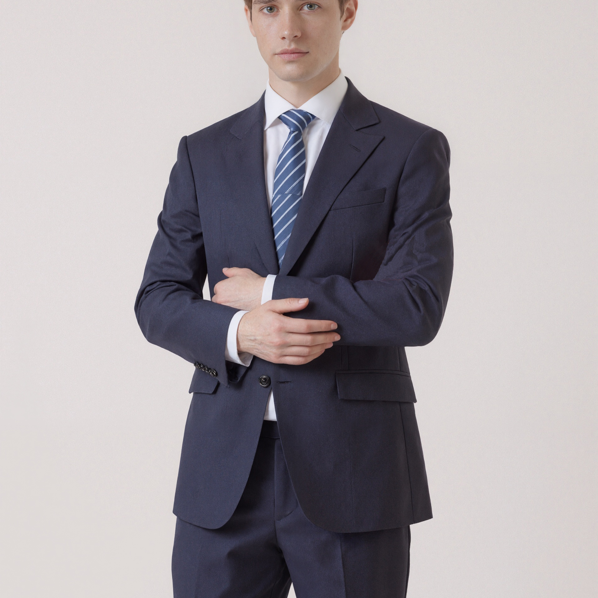 商务休闲深蓝色标准高端轻奢