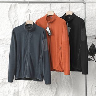 力荐！P100方格绒防风保暖吸湿透气秋季压胶口袋户外中间层抓绒衣