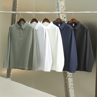 蓄热锁暖 秋季 男士 高级感拉满 polo衫 3D立裁 翻领长袖 超细暖绒