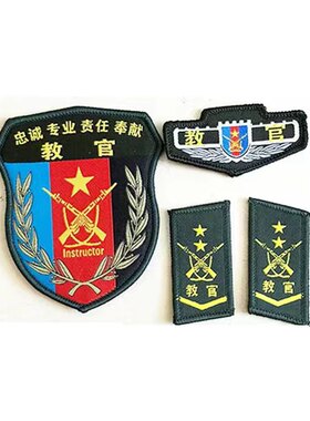 教育三件套臂章总教官胸标领章学生会臂章定制物业保安臂章定做