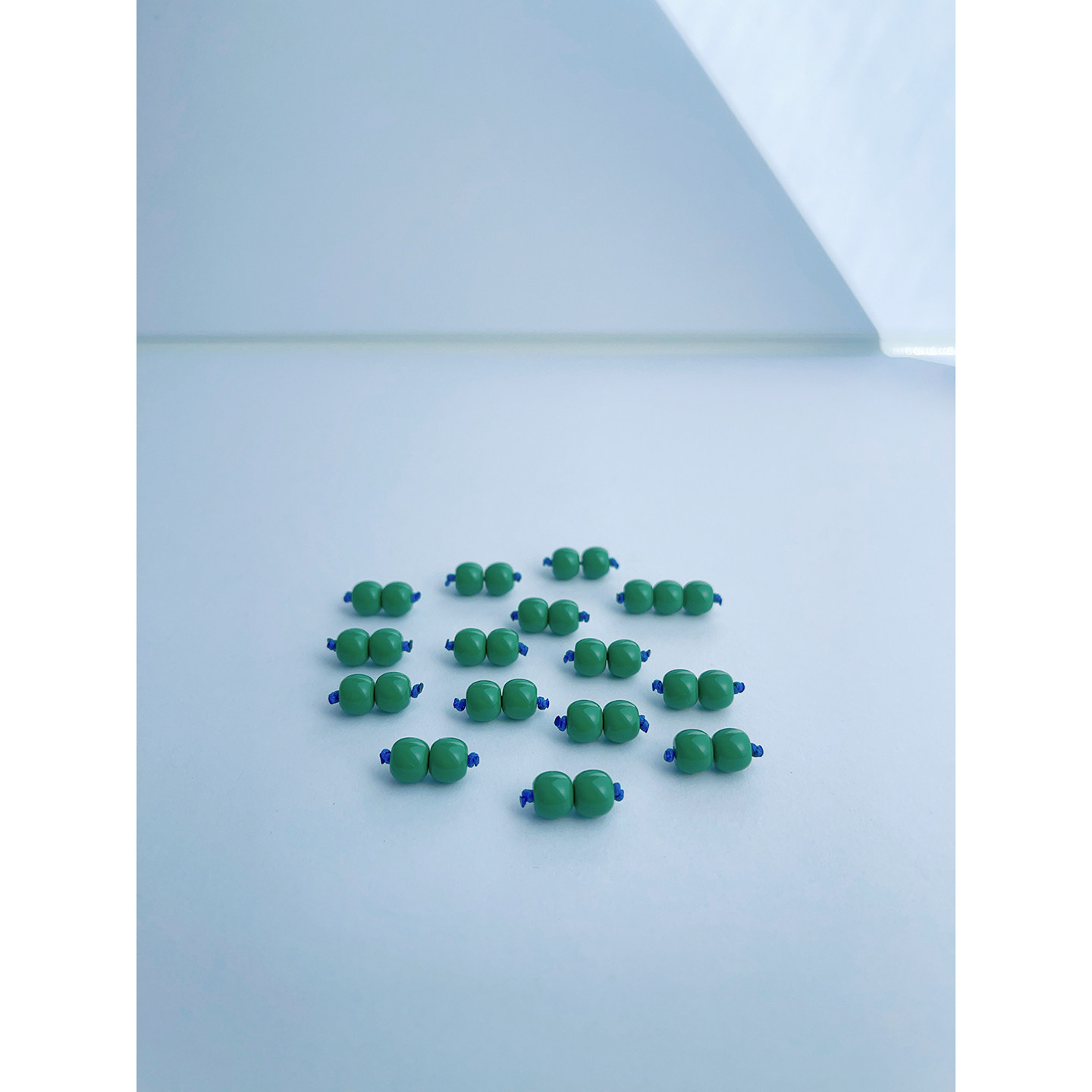 沁油绿松石高瓷精工果冻绿松石老型7x6配珠细108腰珠提色点睛配饰