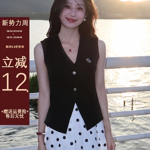 BZXO原创贴标针织马甲女夏季 收腰显瘦气质百搭背心外穿上衣服 新款