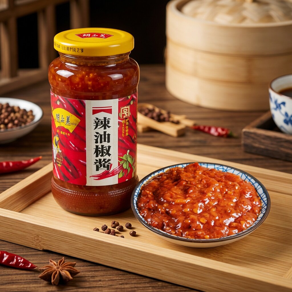正品安庆特产胡玉美辣油椒酱500g辣油椒酱辣酱香辣酱炒菜香辣椒酱